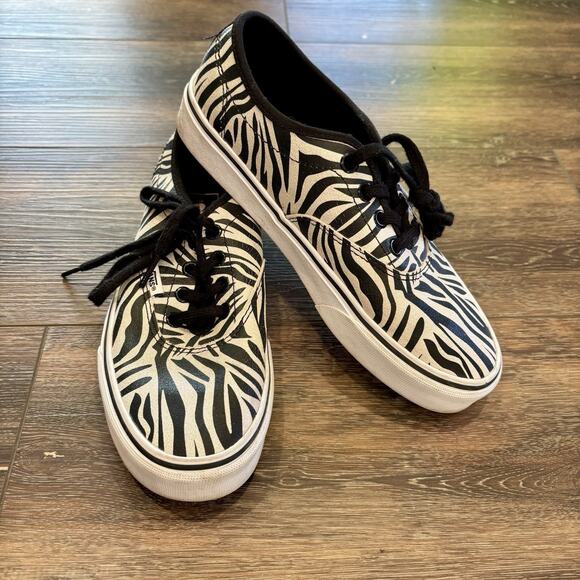 Vans Shoes Women 7 Zebra Metallic Black White Low Top Lace Up - Picture 10 of 10